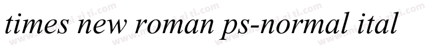 times new roman ps-normal italic字体转换